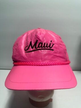 Maui Pink Rope-Detail Baseball Cap